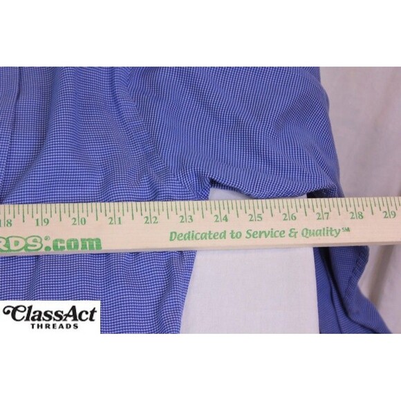 ERMENEGILDO ZEGNA Blue Geometric Cotton Long Sleeve Button Down Shirt Mens 16 - Picture 3 of 8